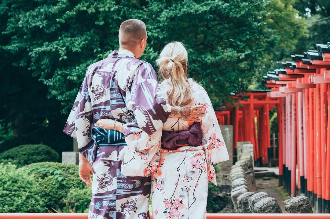 東京きものフォト体験を英語で紹介するInstagram投稿のサムネイル